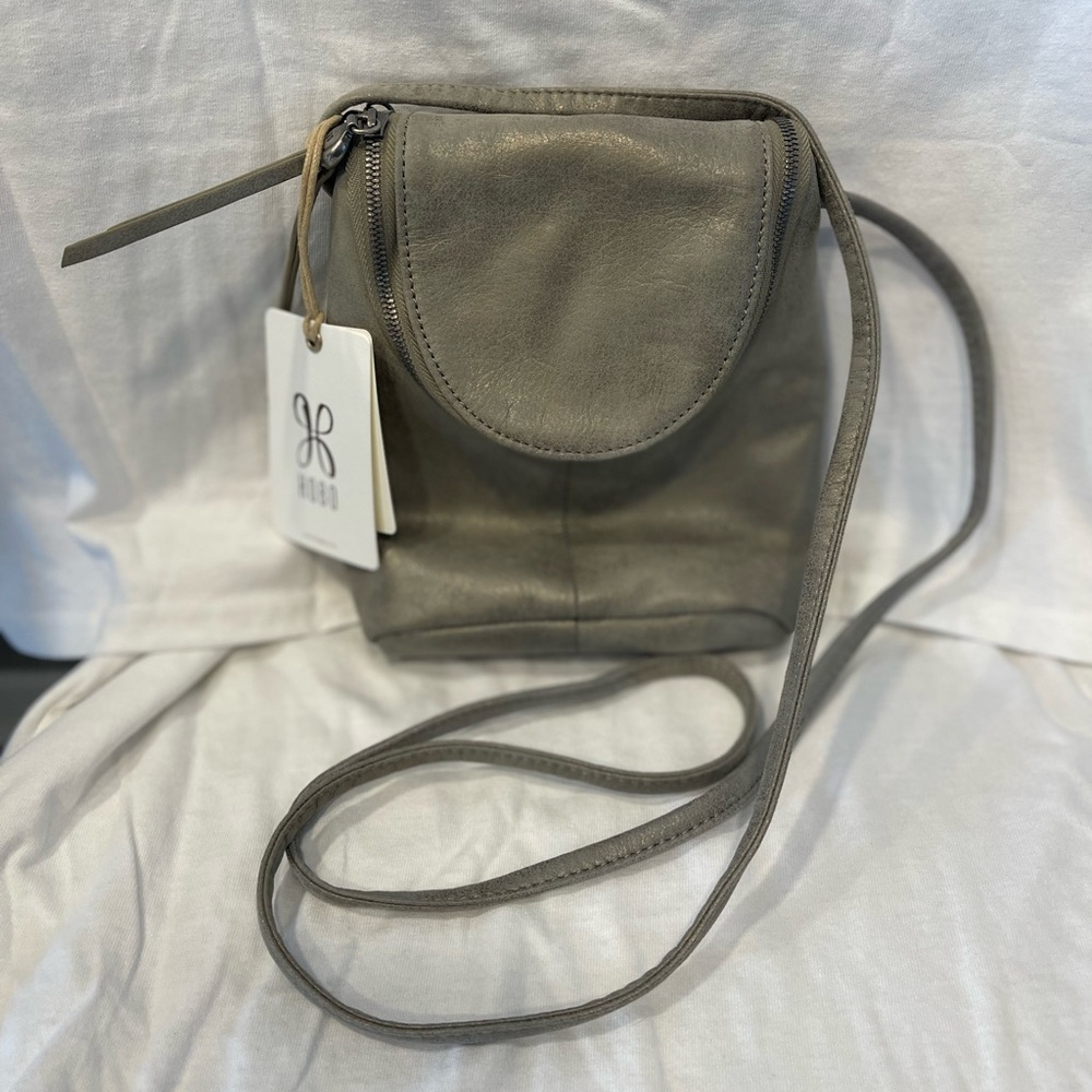 NWT HOBO Taupe Leather Crossbody Bag